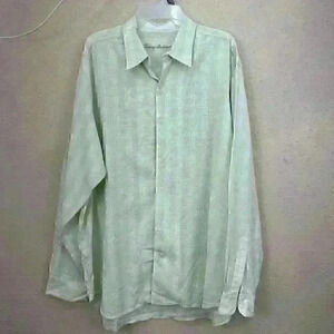 🔥Tommy bahama  cotton blend long sleeve Hawaiian shirt Sz XL  MC2